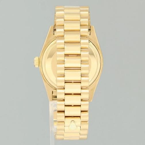 PAPERS MINT Rolex President Day-Date Champagne Roman 18038 Quickset Gold Watch - 5