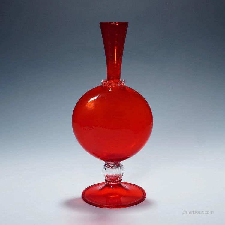 Vetro Soffiato Glass Vase by Vittorio Zecchin for Venini Murano ca. 1950 - 3