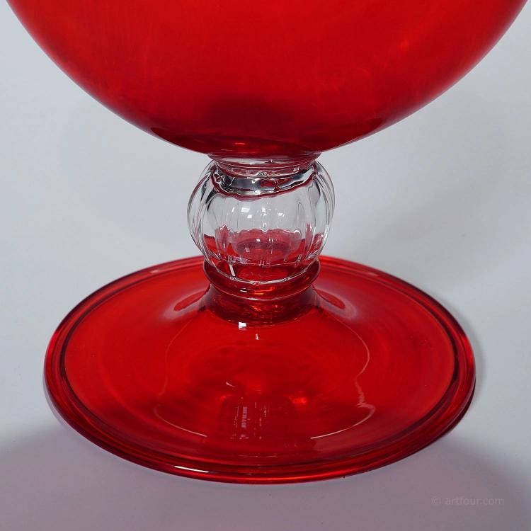 Vetro Soffiato Glass Vase by Vittorio Zecchin for Venini Murano ca. 1950 - 4