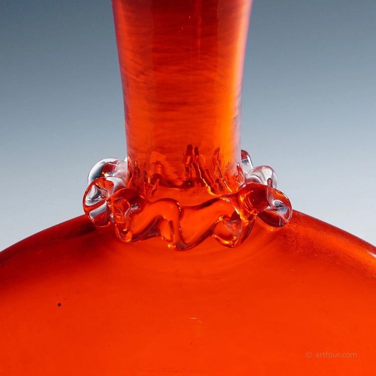 Vetro Soffiato Glass Vase by Vittorio Zecchin for Venini Murano ca. 1950 - 5