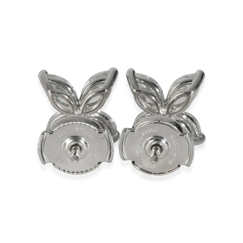 Tiffany & Co. Platinum Diamond Large Model Victoria Earrings - 3