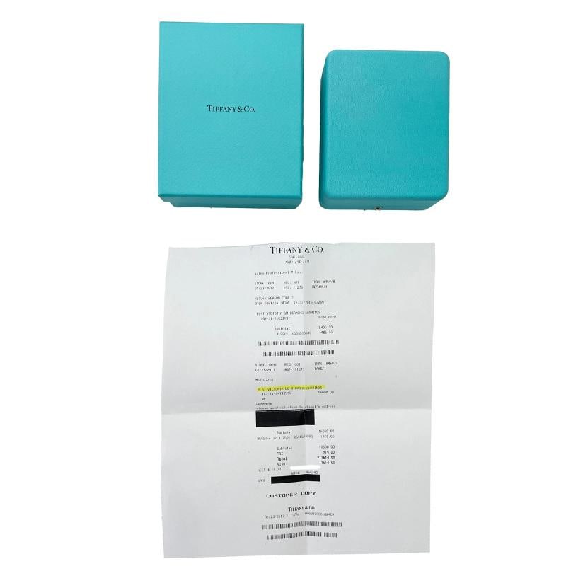 Tiffany & Co. Platinum Diamond Large Model Victoria Earrings - 4