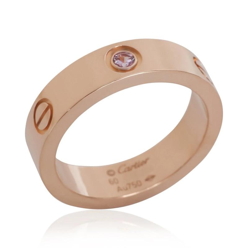Cartier Rose Gold Sapphire Love Ring - 4