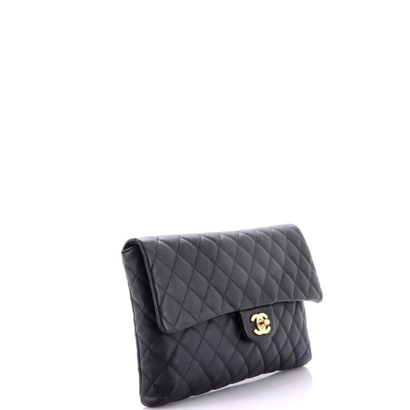 Chanel Classic Flap Clutch Quilted Caviar - 2