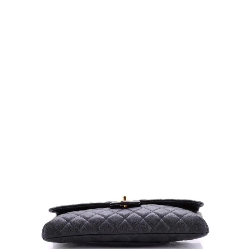 Chanel Classic Flap Clutch Quilted Caviar - 4