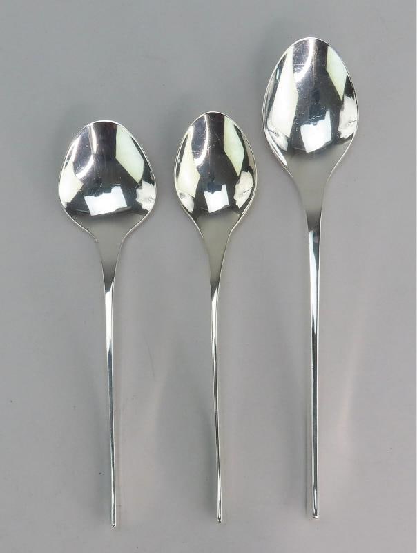 63pc International Sterling Silver Vision Flatware Set R. H. Pearson Mid Century - 4
