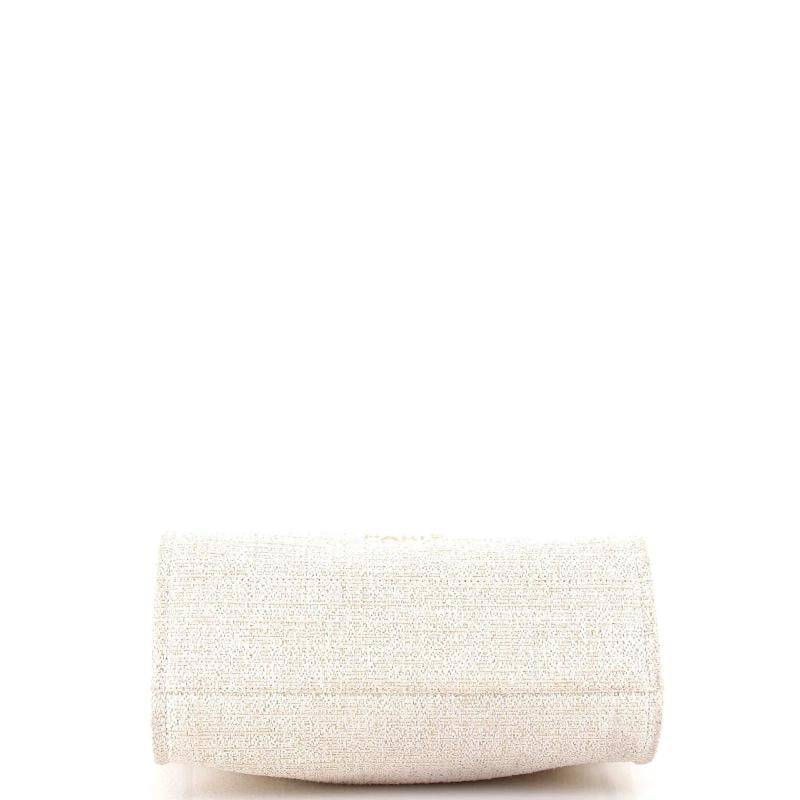 Chanel Deauville Tote Raffia with Glitter Detail Small - 4