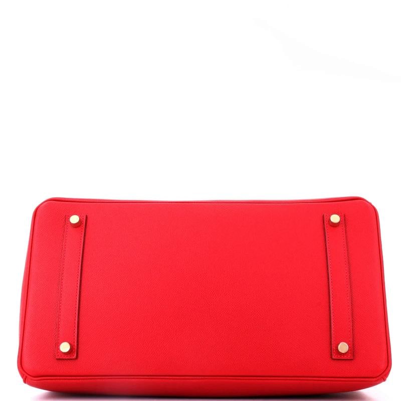 Hermes Birkin Handbag Red Epsom with Gold Hardware 35 - 5
