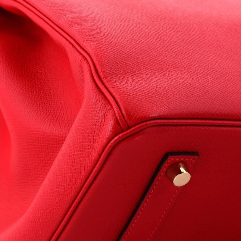 Hermes Birkin Handbag Red Epsom with Gold Hardware 35 - 8