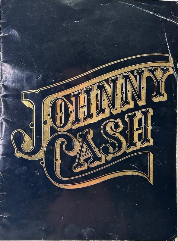 JOHNNY CASH Tour Book Signed Autograph Lyric Page "Ragged Old Flag" JSA LOA - 3