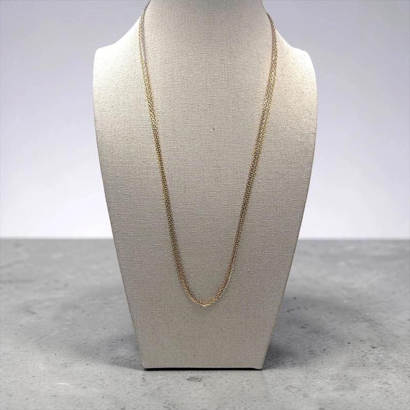 Cartier Trinity Tri-Color Gold Chain Necklace 18K 56cm Pouch - 6