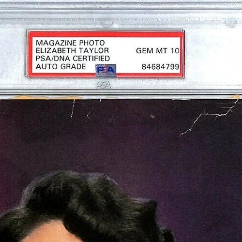ELIZABETH TAYLOR Signed Autograph Magazine Photo Graded PSA/DNA 10 SLABBED & JSA - 2