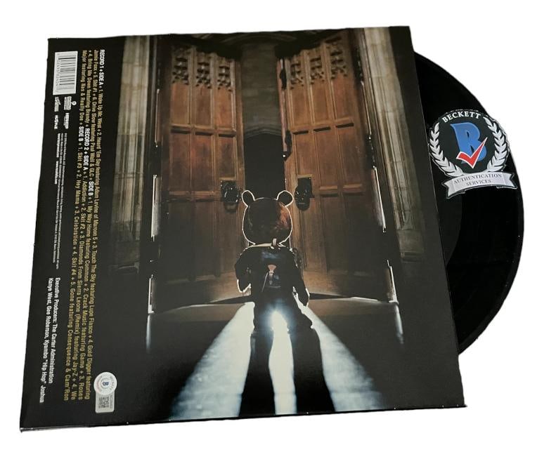 KANYE WEST SIGNED AUTOGRAPH VINYL RECORD ALBUM LATE REGISTRATION BECKETT BAS - 2