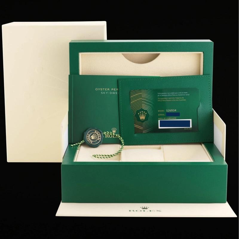 2022 NEW PAPERS Rolex Sky-Dweller Stainless White Gold Blue 326934 42mm Watch - 7