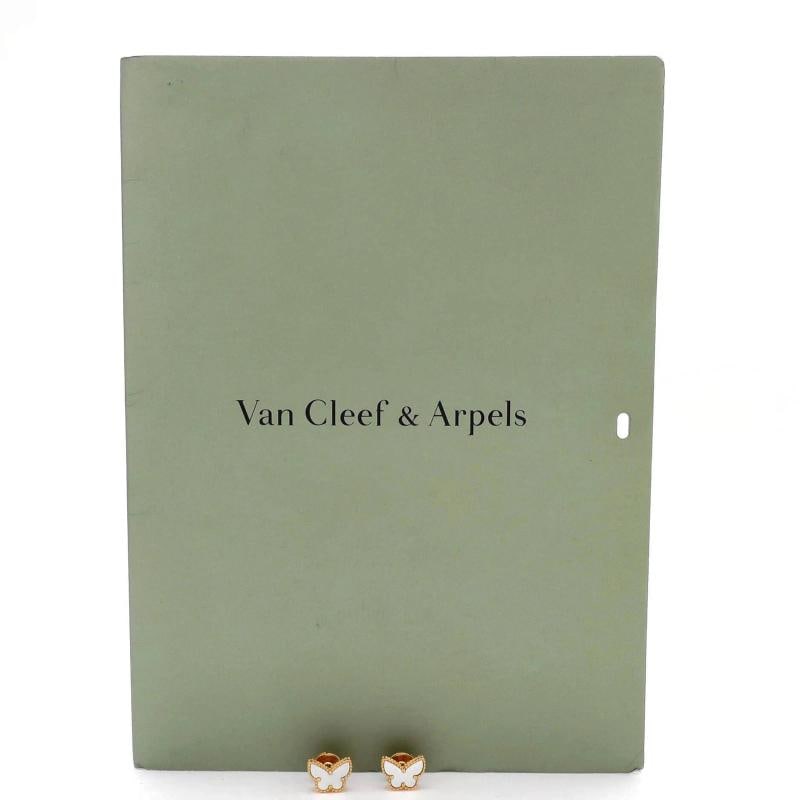 Van Cleef & Arpels Sweet Alhambra Butterfly Stud Earrings 18K Yellow Gold - 2
