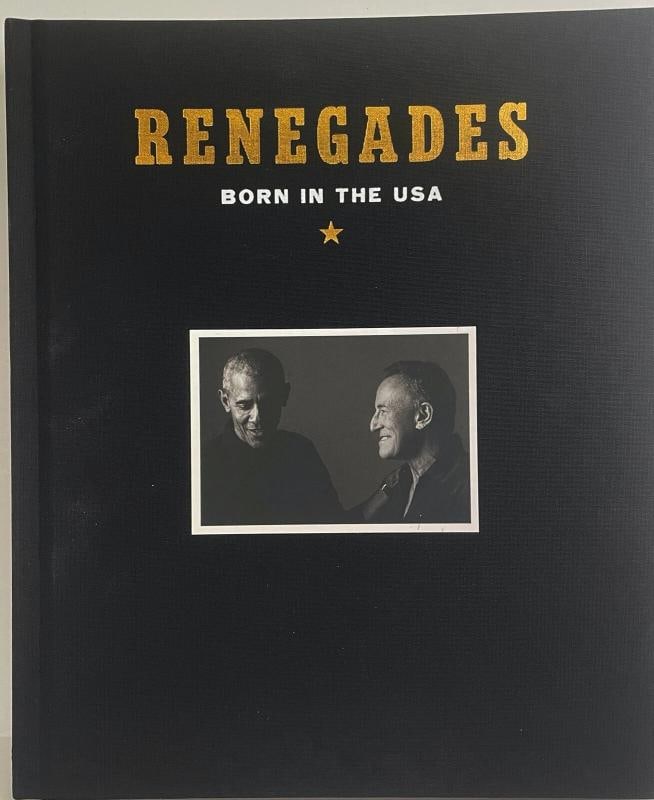 BARACK OBAMA BRUCE SPRINGSTEEN Signed Auto Book Renegades Born In The USA JSA: Type: book,Country of Origin: United States