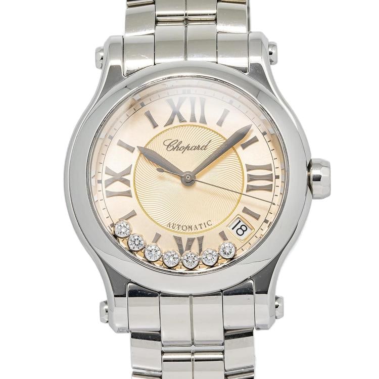 Chopard Happy Sport 8559 SS 7 Floating Diamonds Salmon Dial Auto Ladies 36mm - 2