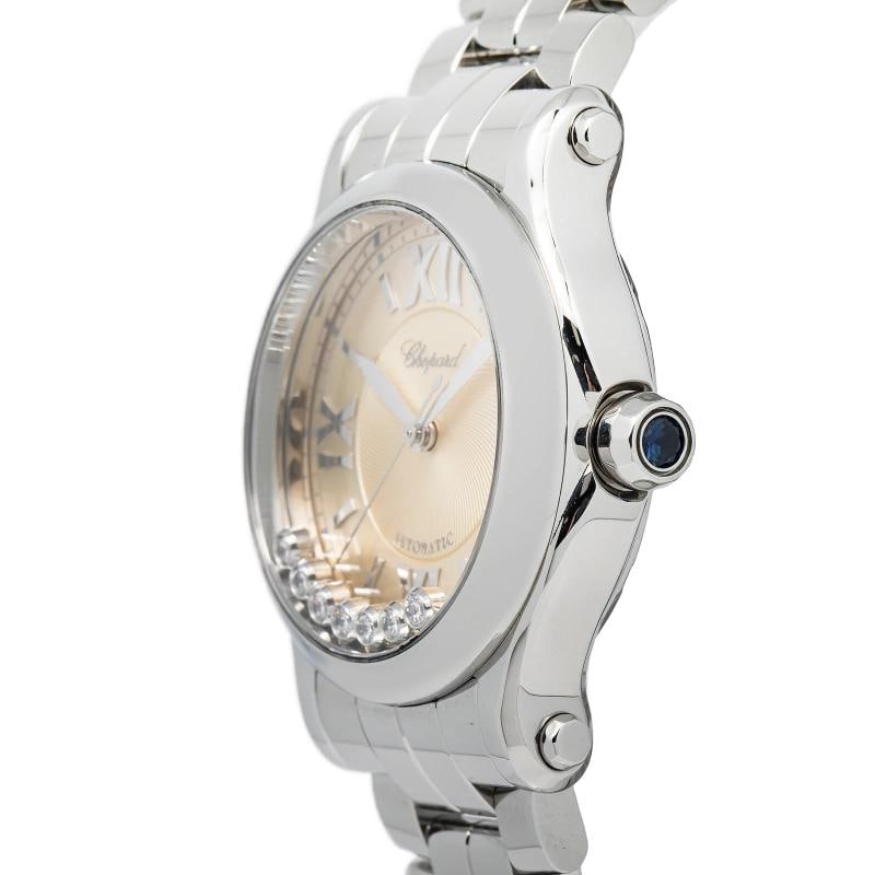 Chopard Happy Sport 8559 SS 7 Floating Diamonds Salmon Dial Auto Ladies 36mm - 4