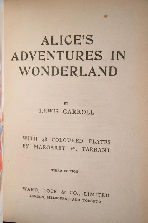 Lewis Carroll / Alice's Adventures in Wonderland 1920 3rd Edition - 4