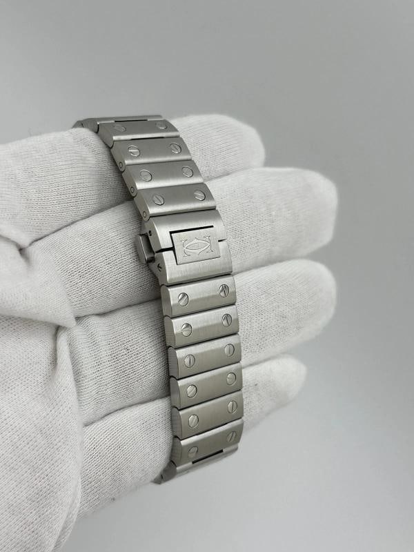 Cartier Santos Medium 35.1mm WSSA0063 Blue Dial Steel Extra Band Box Paper - 7