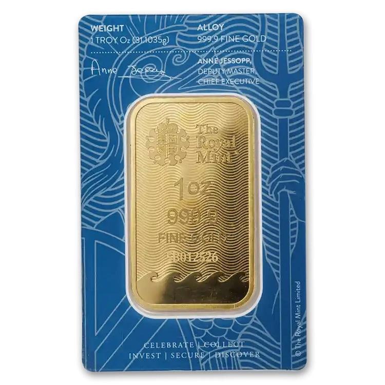 1 oz Gold The Royal Mint Britannia Bar w/ Assay Card - 2
