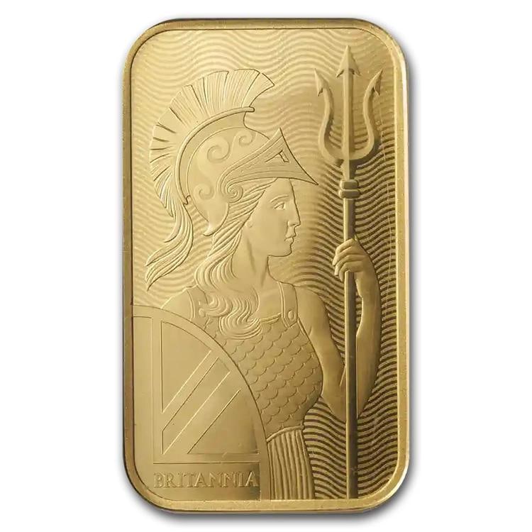 1 oz Gold The Royal Mint Britannia Bar w/ Assay Card - 4