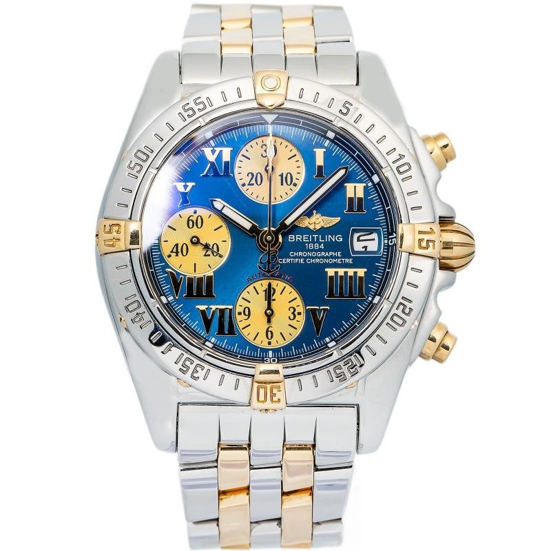 Breitling Chrono Cockpit B13358 Stainless Steel Blue Dial Auto Men's Watch 39mm (1 of 6)