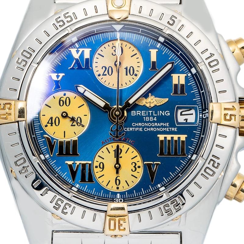 Breitling Chrono Cockpit B13358 Stainless Steel Blue Dial Auto Men's Watch 39mm - 2