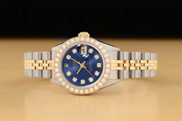 LADIES ROLEX DATEJUST 1.13 CT DIAMOND TWO-TONE 18K GOLD SS QUICKSET WATCH - 3