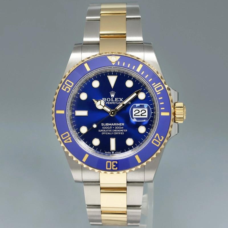 2022 NEW PAPERS Rolex Submariner 41mm Blue 126613LB Two Tone Yellow Gold Watch - 2