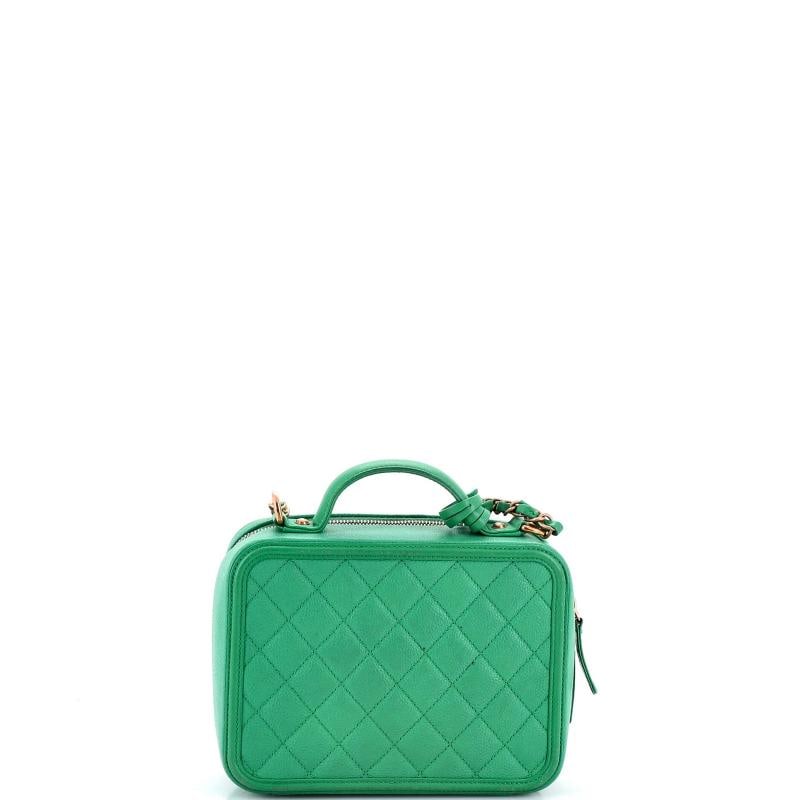 Chanel Filigree Vanity Case Quilted Caviar Medium - 3