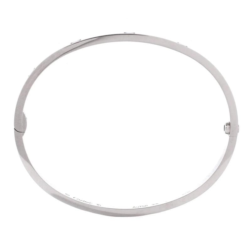 Cartier Love Bracelet 18K White Gold Small - 3