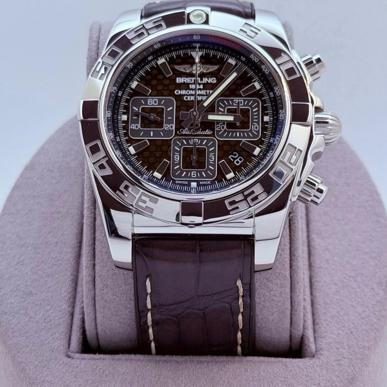 Breitling Chronomat 44 AB011012 44mm Black Carbon Fiber Dial Steel Box Paper - 2
