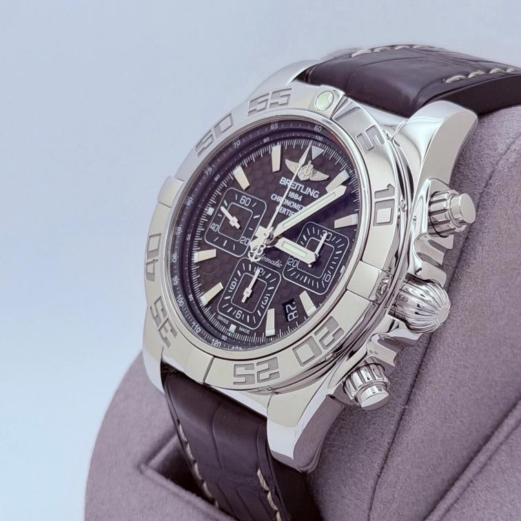 Breitling Chronomat 44 AB011012 44mm Black Carbon Fiber Dial Steel Box Paper - 5
