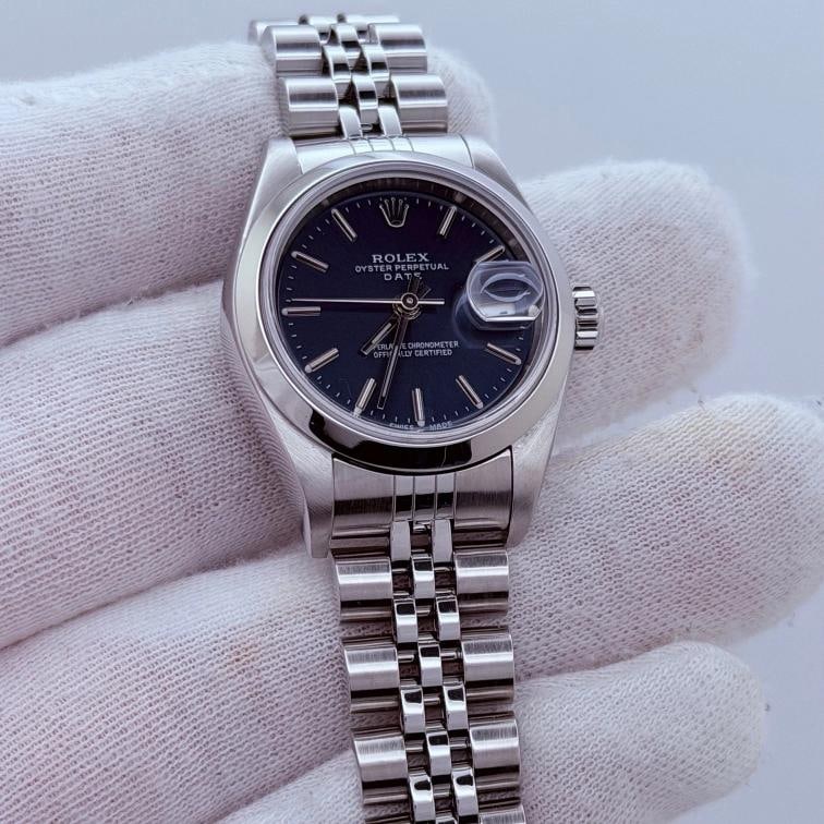 Rolex Ladies Datejust 79160 26mm Blue Dial Jubilee Stainless Steel Box Papers - 4