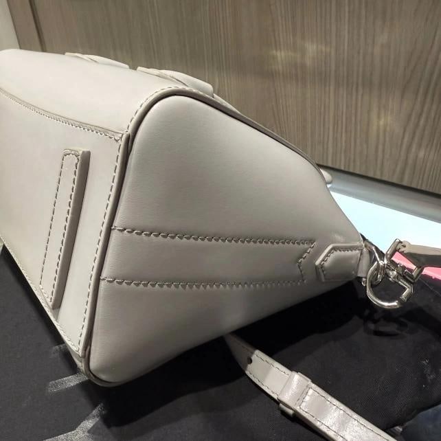 Givenchy Box Calfskin Mini Lock Antigona Shoulder Bag in Medium Grey - 6