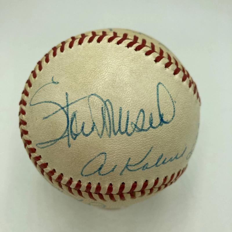 Satchel Paige Roger Maris Stan Musial HOF Legends Signed 1960's Baseball Beckett - 4