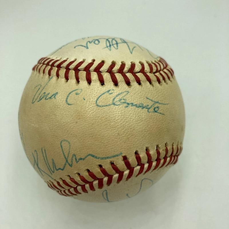 Satchel Paige Roger Maris Stan Musial HOF Legends Signed 1960's Baseball Beckett - 6