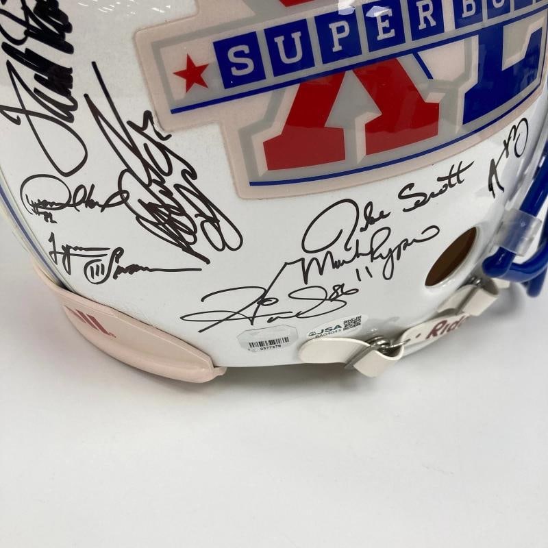 Beautiful Super Bowl MVP's Signed Helmet 40 Sigs With Tom Brady JSA COA - 16