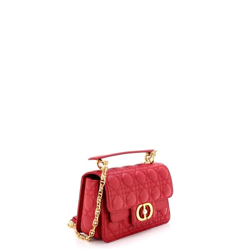 Christian Dior Jolie Top Handle Bag Cannage Quilt Lambskin Small - 2