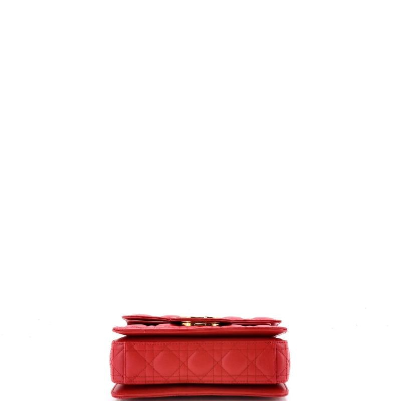 Christian Dior Jolie Top Handle Bag Cannage Quilt Lambskin Small - 4