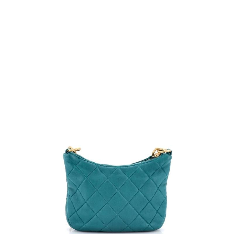 Chanel CC Mixed Chain Link Zip Hobo Quilted Lambskin - 3