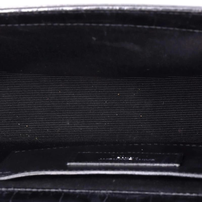Saint Laurent Classic Monogram Tassel Crossbody Bag Crocodile Embossed Leather - 5