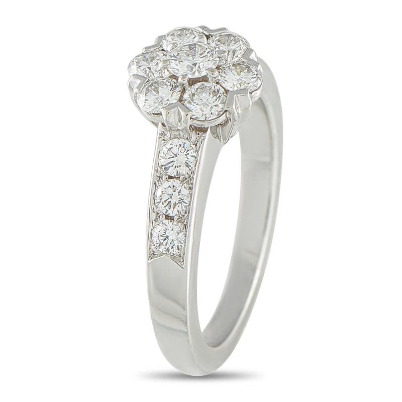 Van Cleef & Arpels Fleurette 18K White Gold Diamond Ring #4901 - 2