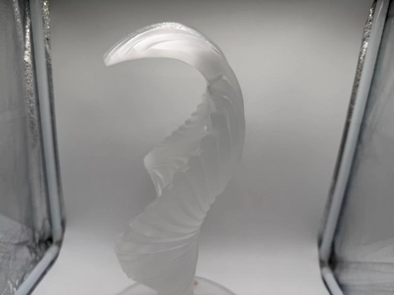 LALIQUE FRANCE FROSTED CRYSTAL ART GLASS SCULPTURE~SIGNED~(13"H & 7.5"Dia) - 13
