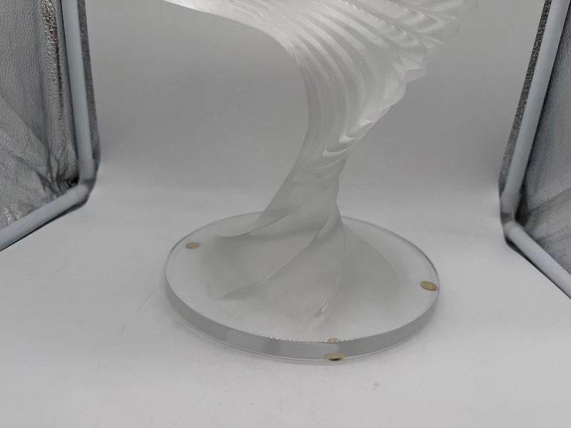 LALIQUE FRANCE FROSTED CRYSTAL ART GLASS SCULPTURE~SIGNED~(13"H & 7.5"Dia) - 4