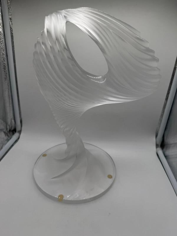 LALIQUE FRANCE FROSTED CRYSTAL ART GLASS SCULPTURE~SIGNED~(13"H & 7.5"Dia) - 8