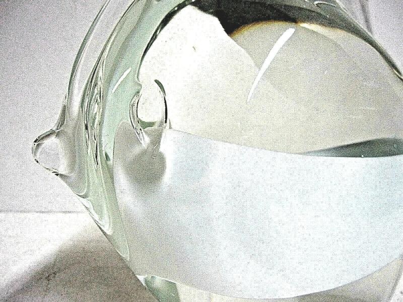 Seguso A.V. Signed Muano Art Glass Fish Sculpture~(9"H x 9"W) - 2