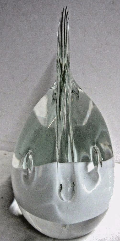 Seguso A.V. Signed Muano Art Glass Fish Sculpture~(9"H x 9"W) - 9