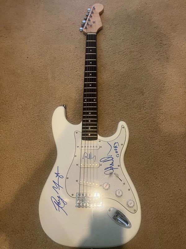 THE DOORS: Ray Manzarek, Robby Krieger & John Densmore Signed Guitar (PSA LOA): Industry: Music,Category: Music,Autograph Type: Entertainment: Originals,Guaranteed Authentic: Yes,Product Type: Guitars,Signed: Yes,Autograph Authentication: Professional Sports (PSA/DNA),Sub Categor